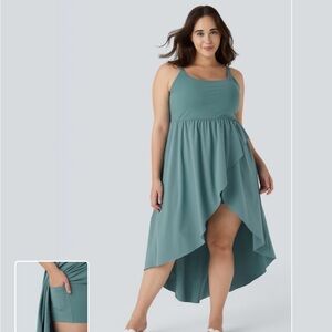 Breezful Asymmetrical Hem Women's Crossover Dress w Shorts